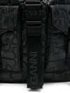 Ganni Quilted Buckle Backpack