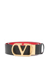 Valentino Garavani-Reversible Vlogo Signature Belt In Glossy Calfskin 40 Mm