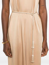 Forte Forte V-neck tie tassel detail short sleeves Midi dress