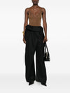 Saint Laurent V-neck spaghetti straps adjustable straps Lace silk top