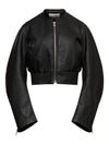 MM6 Maison Margiela Leather effect bomber jacket