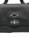 Zanellato Postina® Baby Bag In Smooth Black Lavagna Leather
