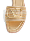 Valentino Garavani Vlogo Signature Metallic Slides