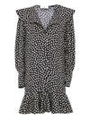 Chloé Chloe V-neck long sleeves Dotted silk dress