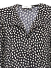Chloé Chloe V-neck long sleeves Dotted silk dress