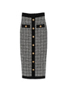 Balmain tweed long skirt