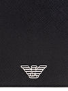 Emporio Armani Asv Regenerated Saffiano Leather Passport Holder With Eagle Plate