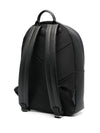 Emporio Armani Asv Regenerated Saffiano Leather Round Backpack With Eagle Plate