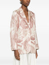 Alysi Printed single-breasted jacket
