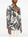 Alysi Silk & Nylon Printed single-breasted jacket