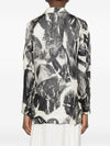 Alysi Silk & Nylon Printed single-breasted jacket