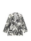 Alysi Silk & Nylon Printed single-breasted jacket