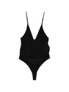 Elisabetta Franchi V-neck adjustable shoulder straps brief cut Bodysuit