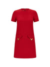Valentino VLogo Signature wool and silk dress