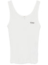 Chloé ChloÃ© Logo cotton top