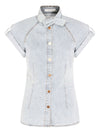 Zimmermann Bow-tie denim top