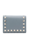 Valentino Garavani-Grey Rockstud bifold wallet