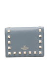 Valentino Garavani-Grey Rockstud bifold wallet