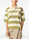 Ami Paris Ami De Coeur striped polo shirt