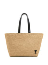 Ami Paris Natural Rafia Heartfriend Tote Bag
