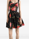 Dolce & Gabbana-bouquet rose mini skirt