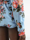 Dolce & Gabbana-Floral cropped cotton shirt