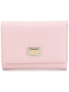 Dolce & Gabbana-Women's Pink Leather Flap French Wallet