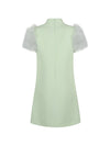 Valentino Feathered wool and silk dress