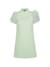 Valentino Feathered wool and silk dress