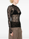 Marine Serre Moonogram mesh flock top