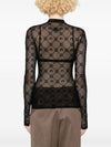 Marine Serre Moonogram mesh flock top