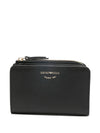 Emporio Armani Deer-Print Leather Bifold Wallet