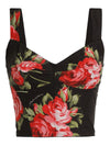 Dolce & Gabbana Roses bouquet print bustier top