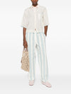 Forte Forte Striped drawstring trousers