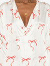 Forte Forte V-neck Printed crossed shirt