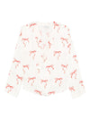 Forte Forte V-neck Printed crossed shirt