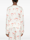 Forte Forte V-neck Printed crossed shirt