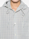 Dunst Checked hooded shirt