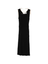 Elisabetta Franchi V-neck sleeveless side slit mid-length Knitted midi dress