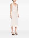 Elisabetta Franchi V-neck sleeveless A-line skirt Knitted midi dress