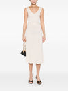 Elisabetta Franchi V-neck sleeveless A-line skirt Knitted midi dress