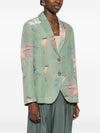 Sissiottostyle Printed single-breasted blazer jacket