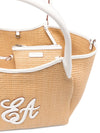 Emporio Armani Woven Straw Medium Shopper Bag