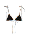 Diesel denim triangle bikini top.