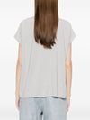 Fabiana Filippi V-neck short sleeves knitted construction Cotton v-necked top