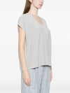 Fabiana Filippi V-neck short sleeves knitted construction Cotton v-necked top