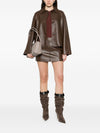 P.A.R.O.S.H. Leather mini skirt