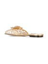 Dolce & Gabbana Rainbow slide in lurex lace with brooch