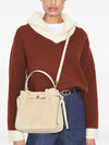Tory Burch Romy Suede Pick Stitch Bucket Bag