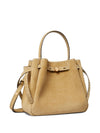 Tory Burch Romy Suede Pick Stitch Bucket Bag